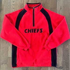 Kansas City Chiefs Red Fleece Quarter-Zip Pullover